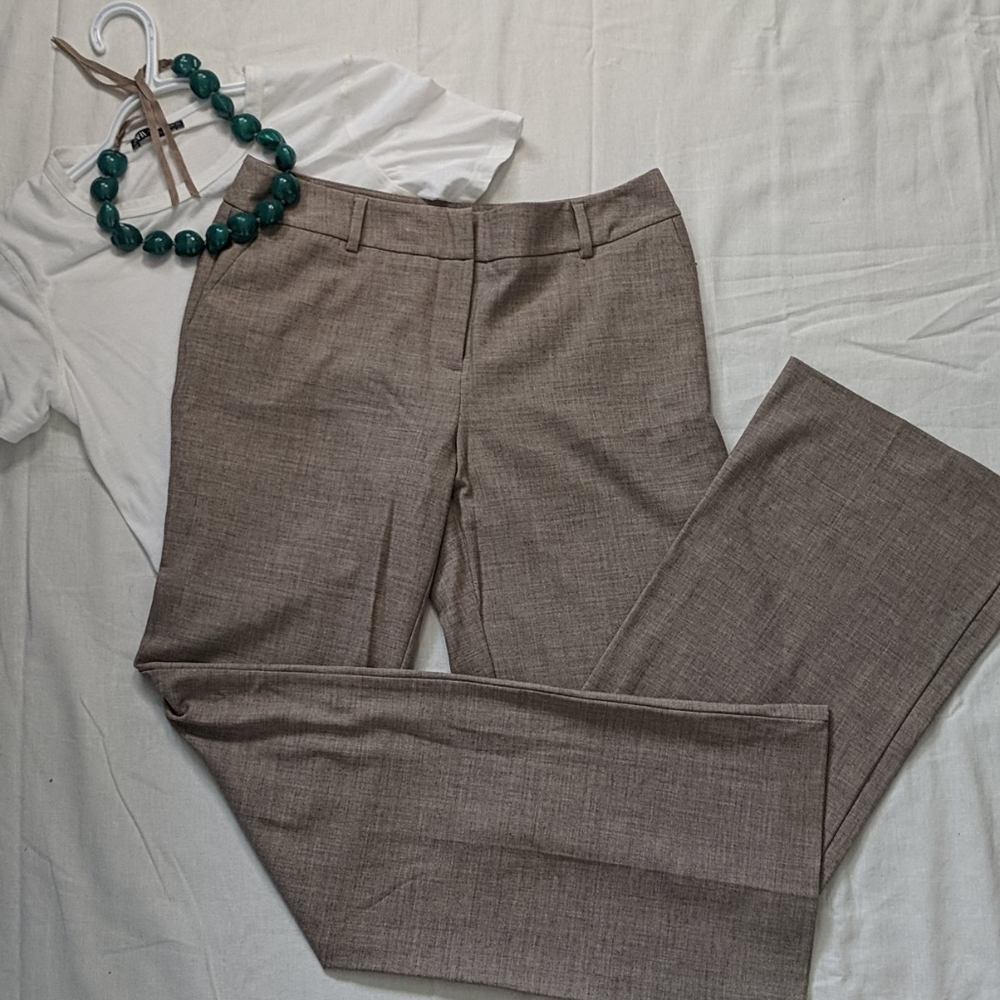 Brown straight leg trousers